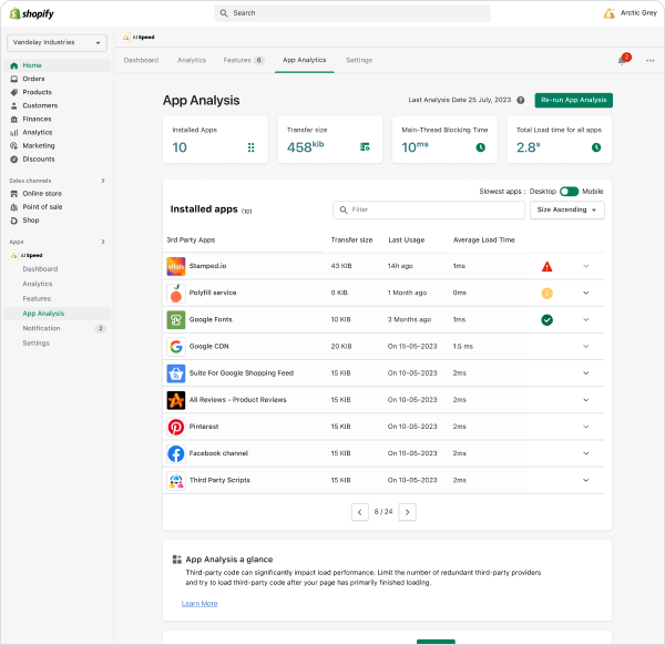 App Analytics preview
